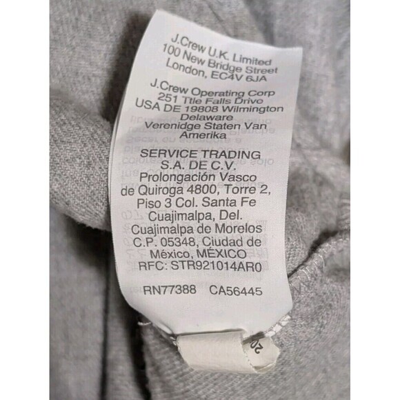 Madewell gray flannel tie-front shirt XS soft cotton button down top J.Crew N93 - Picture 9 of 11